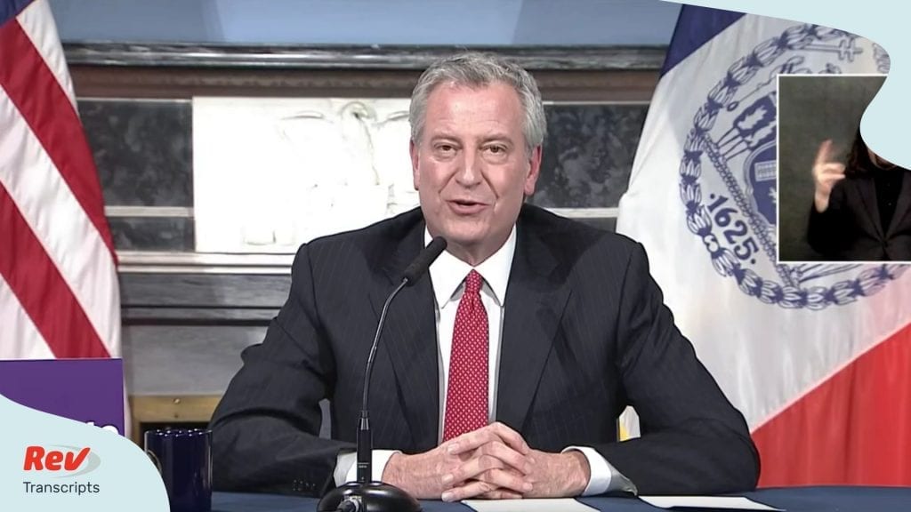 Bill de Blasio Press Conference April 2