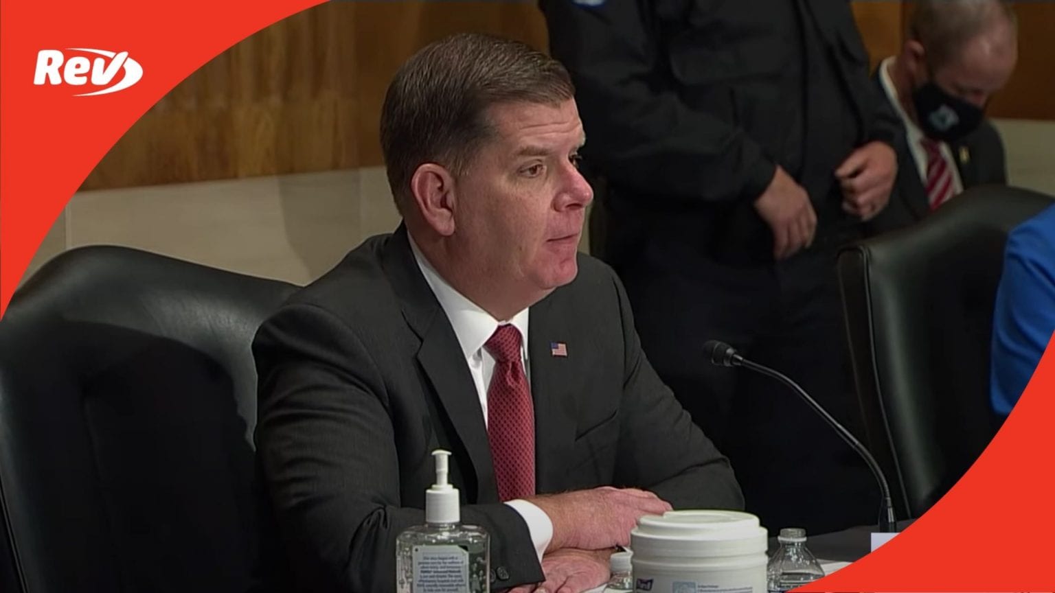 Labor Secretary Nominee Marty Walsh Opening Statement Transcript Senate Confirmation Hearing Rev 