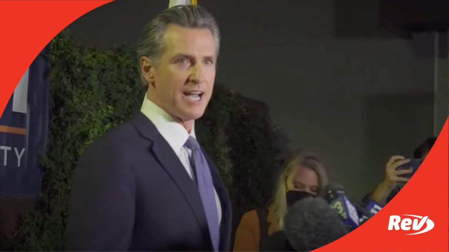 Gavin Newsom Speech Transcript After California Recall Election Results