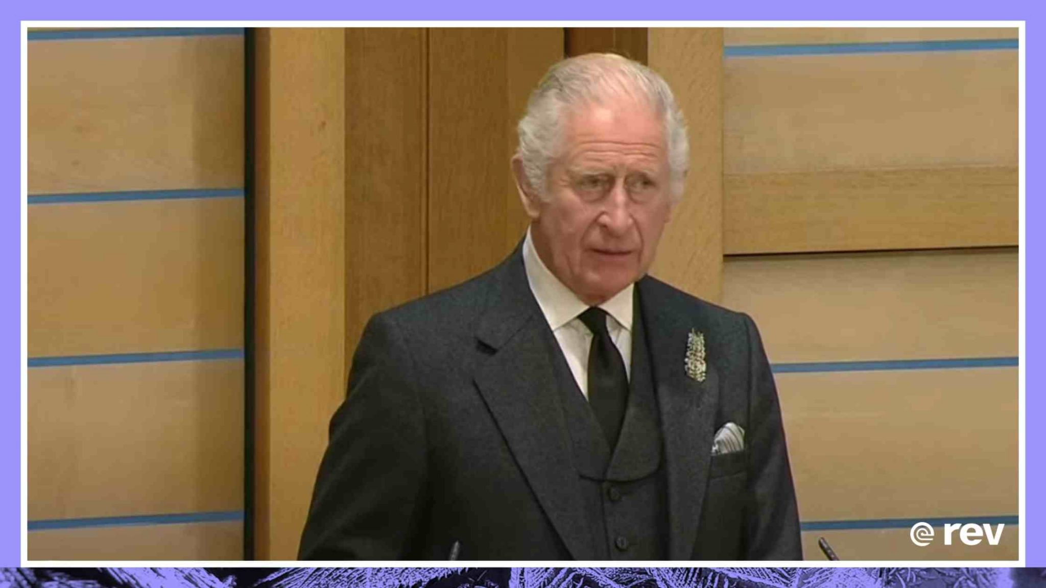 King Charles III addresses Scottish parliament Transcript Rev