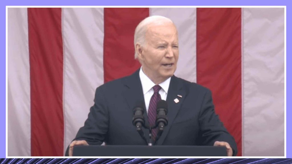 Biden giving Memorial Day address