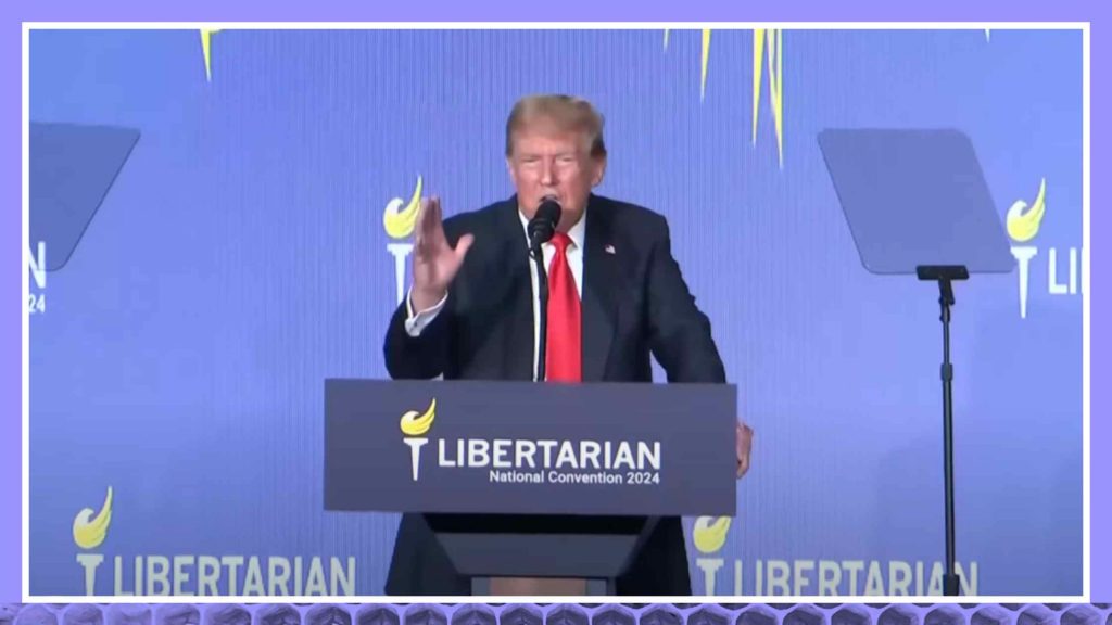 Trump speaks at Libertarian Convention