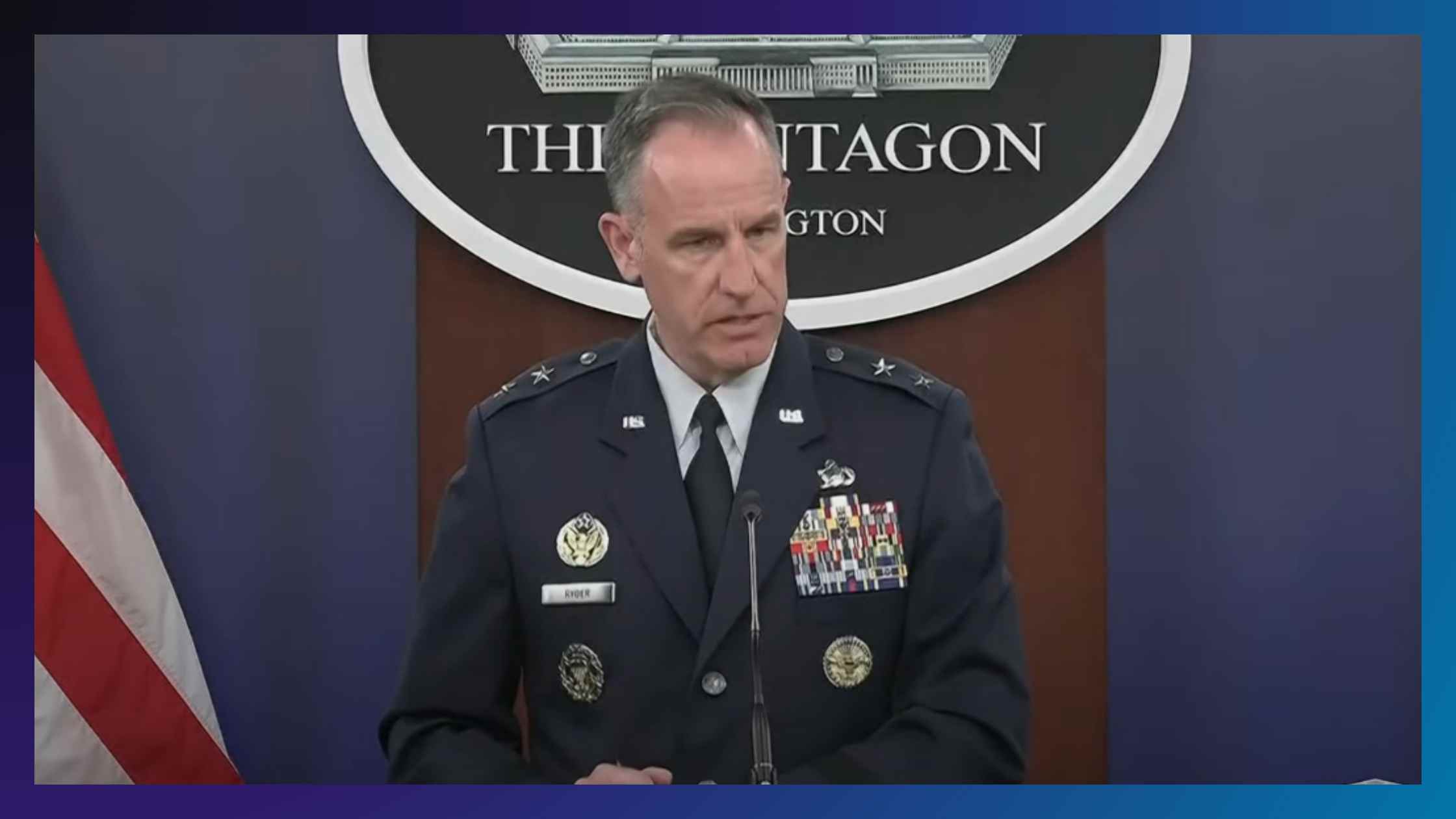 Pat Ryder gives Pentagon Briefing