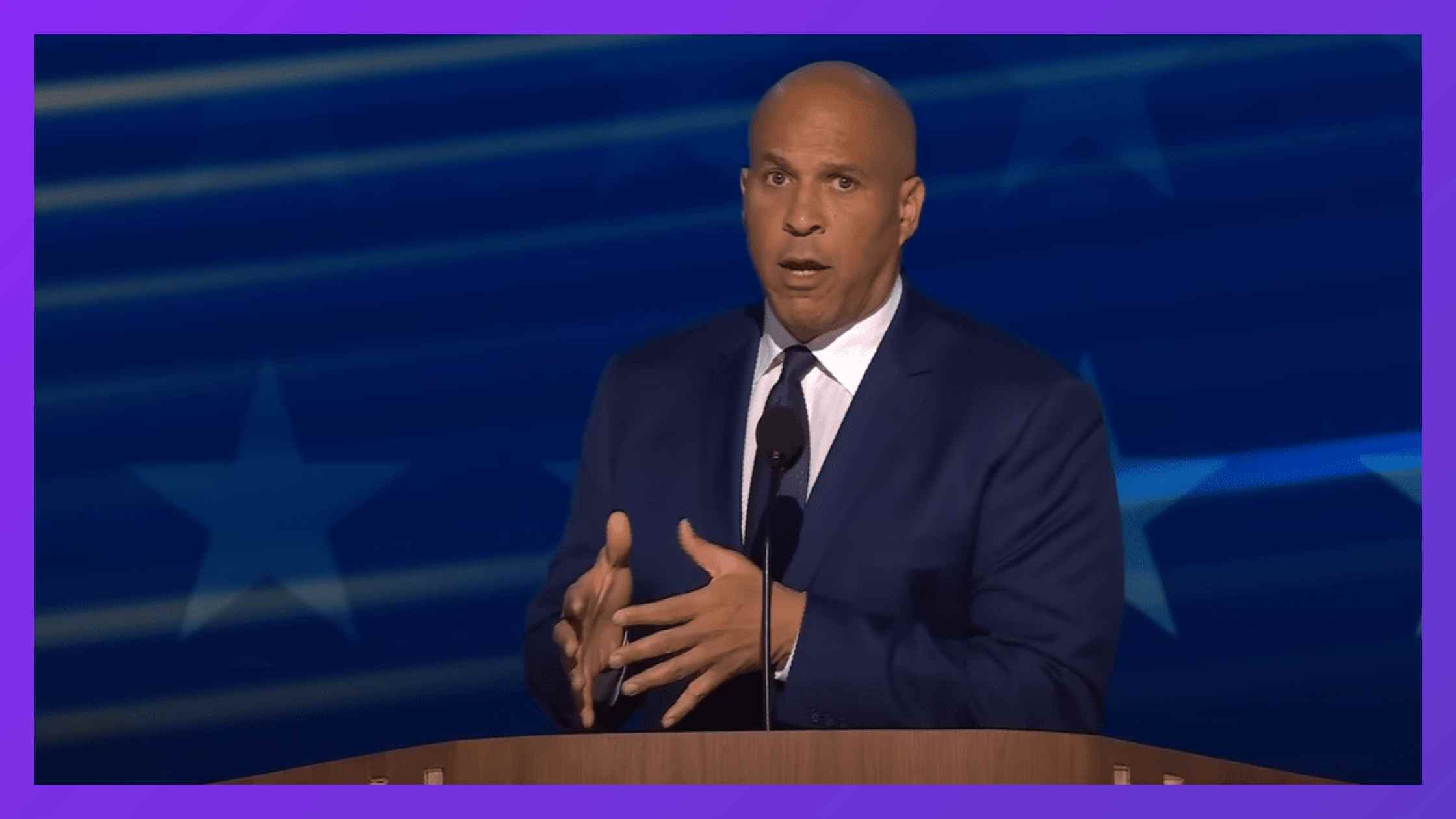 Cory Booker speaks at DNC