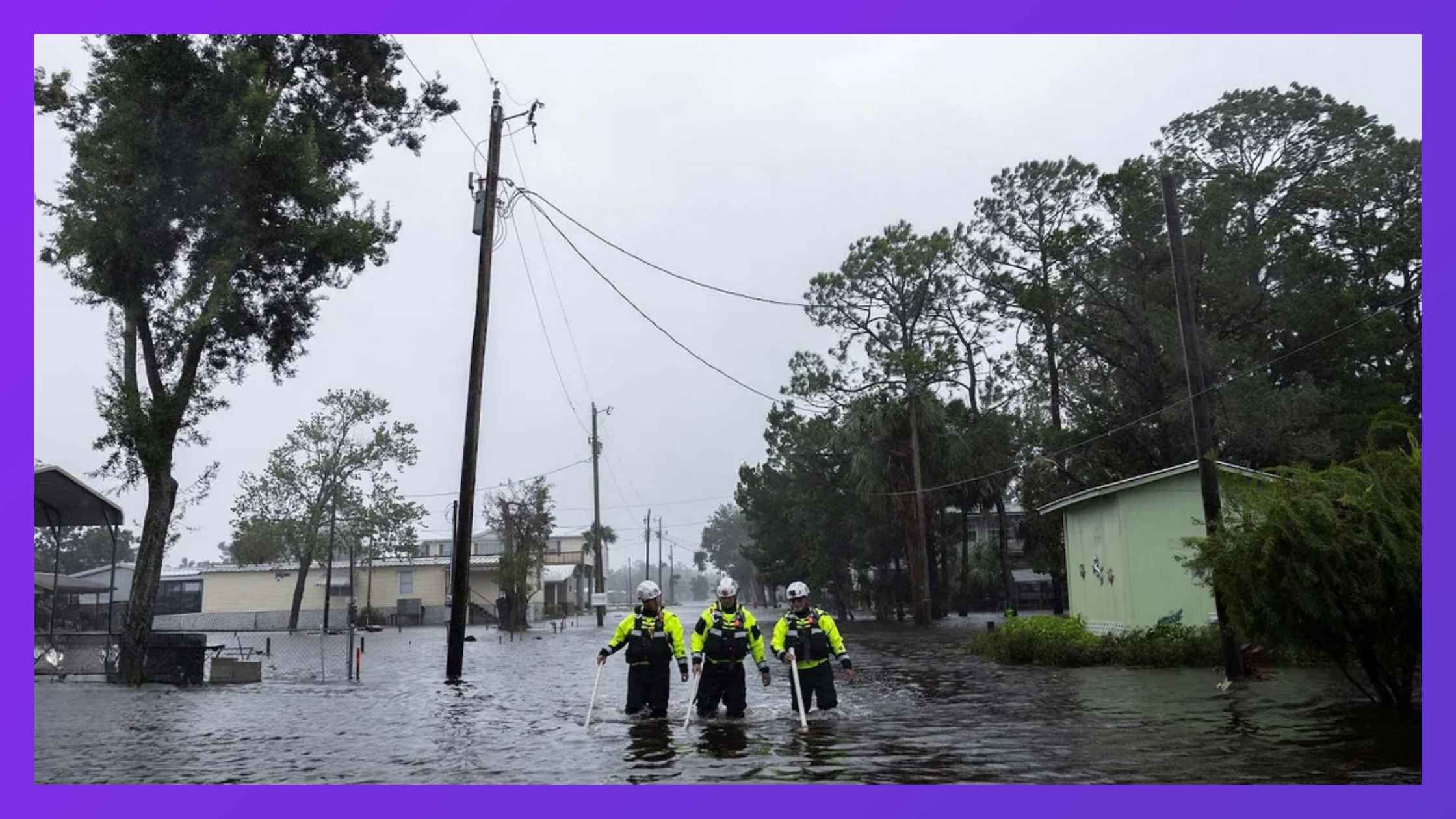 Rescue Workers in Flood